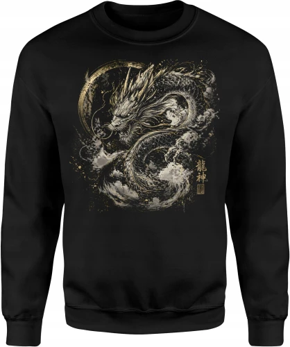 Smok Japoński Dragon Spirit Azjatycka Legenda Męska bluza 