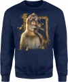 Thinking monkey curious ape animal Męska bluza 