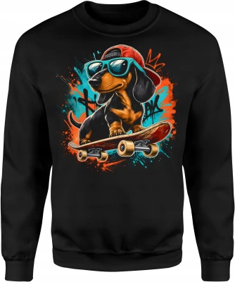 Jamnik skate deskorolka graffiti tricki Męska bluza