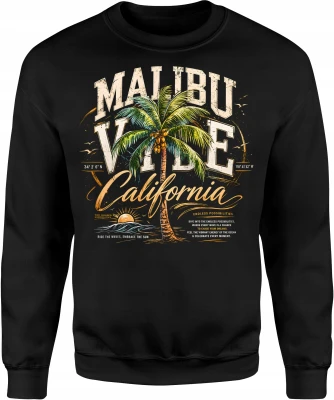 Malibu California palm summer beach  Męska bluza