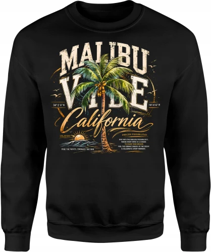 Malibu California palm summer beach  Męska bluza 