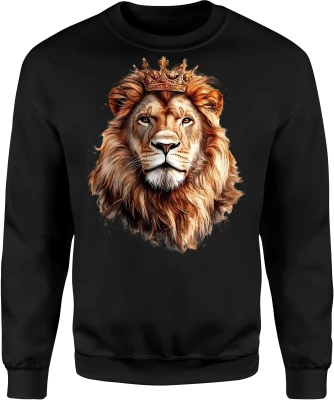 Król lew korona animal king safari Męska bluza