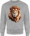 Król lew korona animal king safari Męska bluza 