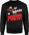 Jak Kocha To Połyka Bocian Śmieszny Viral Męska bluza 