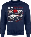 Białe Auto Tokyo Racing Wyścigi Uliczne  Męska bluza 