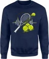 Tennis heartbeat racket player training Męska bluza 