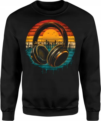 Słuchawki Muzyka Sunset Klubowy Klimat Męska bluza