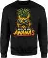 Ananas okulary wąsy tropikalny owoc wakacje humor Męska bluza 