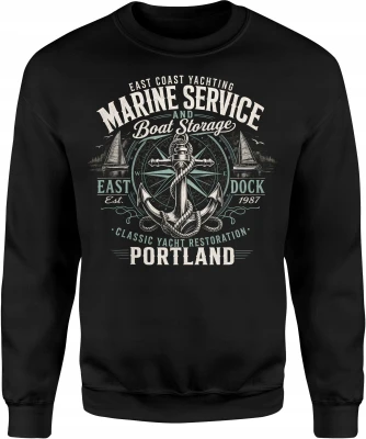 Kotwica żaglówki żeglarstwo marine service yacht Męska bluza