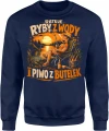 Ratuję Ryby Z Wody I Piwo Z Butelek Wędkarz Jezioro Relaks Męska bluza 