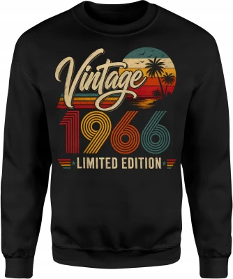 Vintage 1966 limited edition rocznik legendarny styl Męska bluza