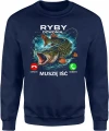 Ryby Dzwonią Muszę Iść Wędkarz Szczupak  Męska bluza 