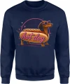 Jamnik hot dog zabawny pies okulary Męska bluza 