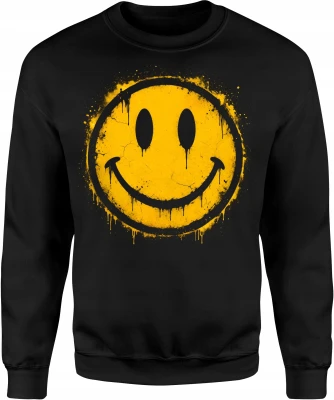 Smile face graffiti emoji happy Męska bluza