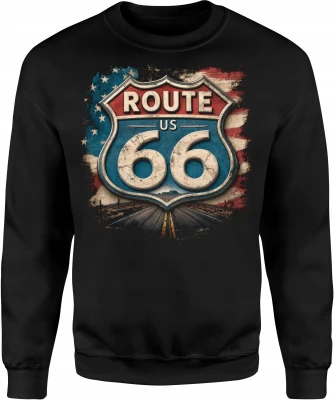 Route 66 Amerykańska Szosa Road Trip Męska bluza
