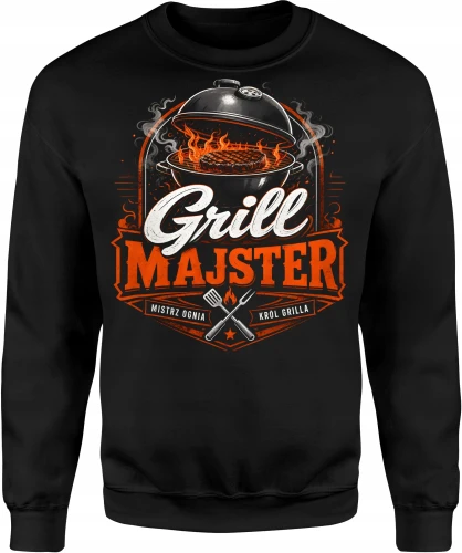 Grillowanie mistrz ognia barbecue król grillu Męska bluza 