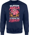 Najpierw Masa A Potem Się Zobaczy świnka trening Męska bluza 