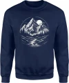 Górski krajobraz nocne szczyty rzeka natura Męska bluza 