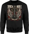 Rock And Roll Gitara Elektryczna Muzyka Rockowa Skrzydła Męska bluza 