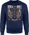 Rock And Roll Gitara Elektryczna Muzyka Rockowa Skrzydła Męska bluza 
