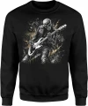 Rock Metal gitarzysta czaszka gitara elektryczna Męska bluza 