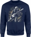 Rock Metal gitarzysta czaszka gitara elektryczna Męska bluza 