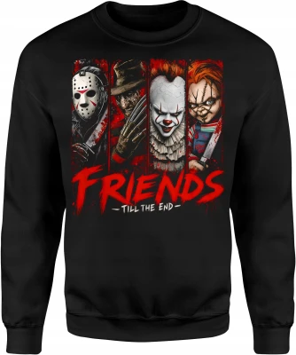 Kultowe postacie horroru friends till the end Męska bluza
