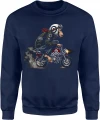 Małpa motocyklista cafe racer speed rider Męska bluza 
