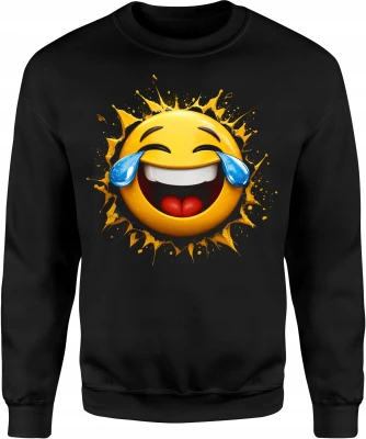 Emoji płaczę ze śmiechu emotka Męska bluza