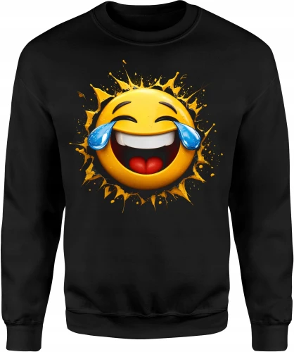 Emoji płaczę ze śmiechu emotka Męska bluza 