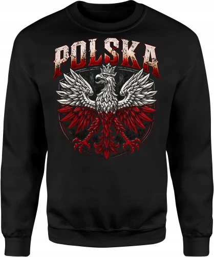 Polska Orzeł Biały Godło Duma Ojczyzna Męska bluza 