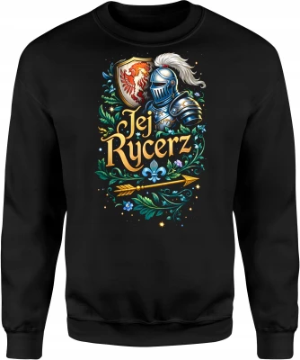 Jej Rycerz średniowieczny wojownik Męska bluza