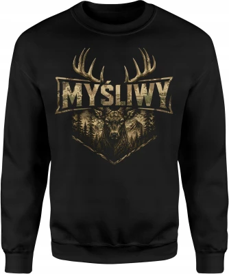 Myśliwy jeleń góry dzika natura leśny klimat Męska bluza