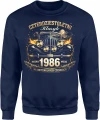 Czterdziestoletni klasyk rocznik 1986 auto vintage motoryzacja oldschool Męska bluza 