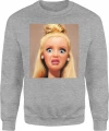 Blondynka Lalka Wielkie Oczy Viral Trend Męska bluza 