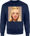 Blondynka Lalka Wielkie Oczy Viral Trend Męska bluza 