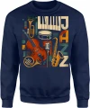 Muzyka Jazz instrumenty saksofon trąbka fortepian Męska bluza 