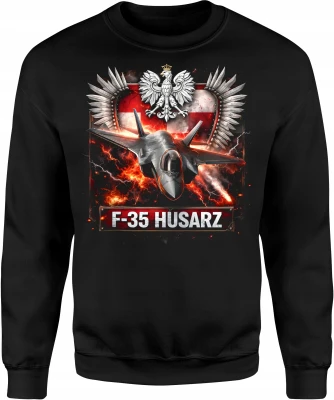 F-35 Husarz myśliwiec bojowy orzeł Męska bluza