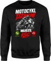 Motocykl dzwoni muszę iść biker speed Męska bluza 
