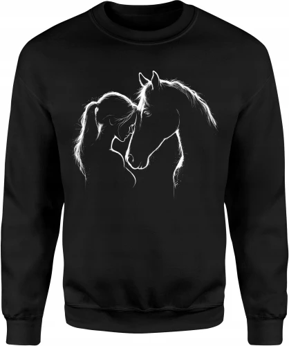 Miłość do koni jeździectwo pasja przyjaźń Męska bluza 