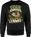 Drzemie we mnie dzikie zwierzę leniwiec zabawny Męska bluza 