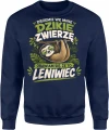 Drzemie we mnie dzikie zwierzę leniwiec zabawny Męska bluza 