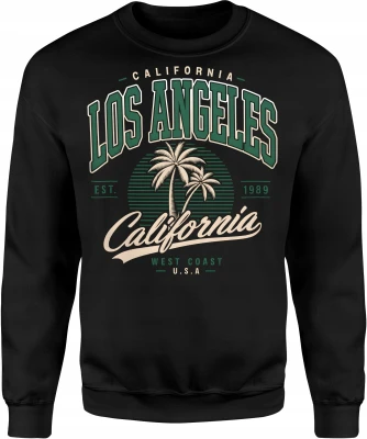 Los Angeles California palm summer holidays Męska bluza