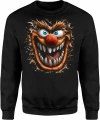 Szalony potwór creepy clown straszna bestia Męska bluza 