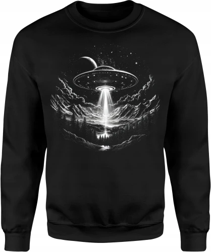 UFO nad górami kosmiczny statek obcy Męska bluza 