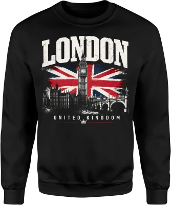 London Big Ben flaga Wielkiej Brytanii UK Męska bluza