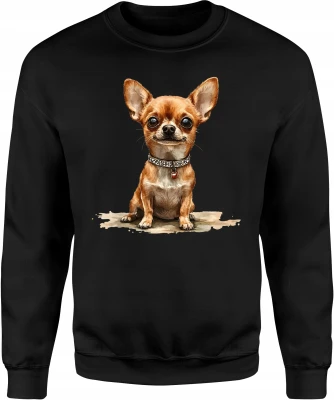 Chihuahua mini dog cute puppy funny Męska bluza