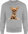 Chihuahua mini dog cute puppy funny Męska bluza 