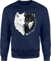 Wilcza para yin yang Męska bluza 