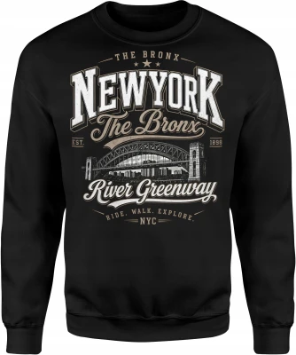 New York Bronx River Greenway USA Męska bluza